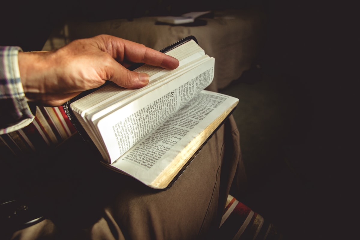 Open Bible on a desk